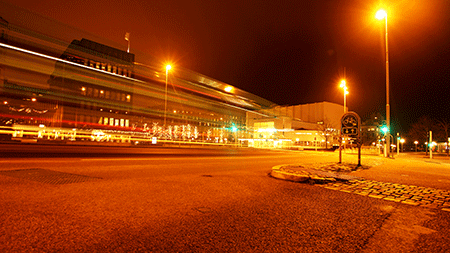 Helsingborg at Night, ungt foto på Dunkers