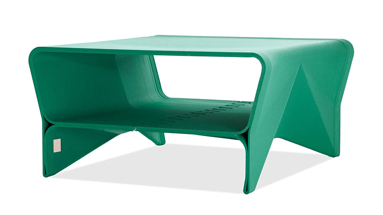 The table from Style Collection, 3D printed and protected with NFC logo badge with whatt.io