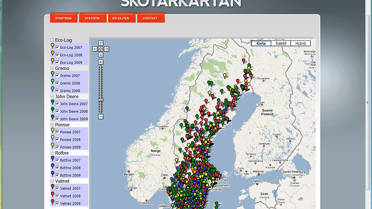 Skogsbolagen storköpare av skogsmaskiner - Skotarkartan.se presenterar första uppgifterna för 2011