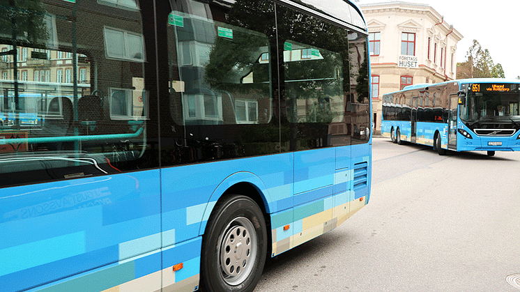 Vägarbete påverkar bussarna vid bussterminalen i Varberg.