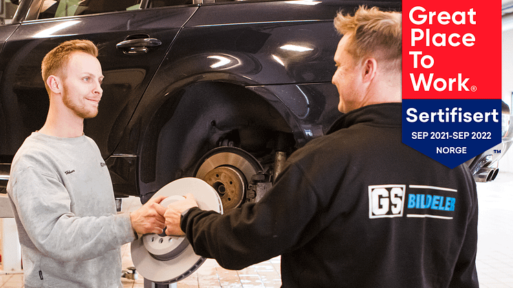 GS Bildeler er igjen sertifisert som en Great Place to Work-bedrift