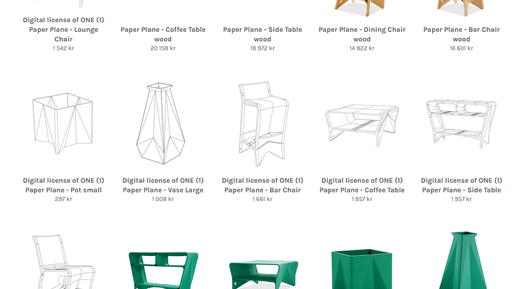 Paperplane 3D furniture
