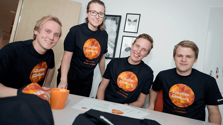 Chalmeristerna i lag PARC vann Göteborg Energis Miljöfondspris. Foto: Jeanette Larsson, Göteborg Energi, 2016.