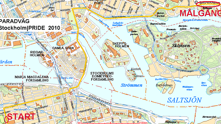 Ny väg för Prideparaden