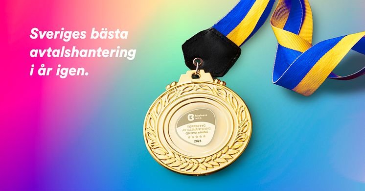 QNOVA tar hem priset som Sveriges bästa avtalshantering för andra året i rad.
