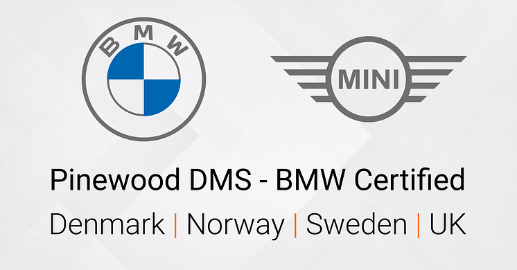 Pinewood DMS är den första DMS-certifieringen av BMW Group Northern Europe