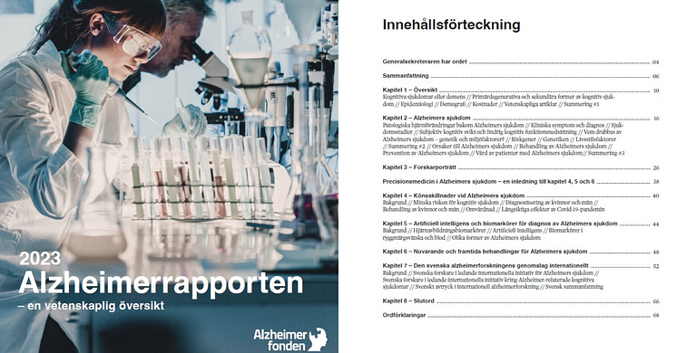 Alzheimerrapporten från Alzheimerfonden 2023.