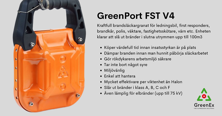 GreenPort FST V4 - Vattentät och okänslig för fukt