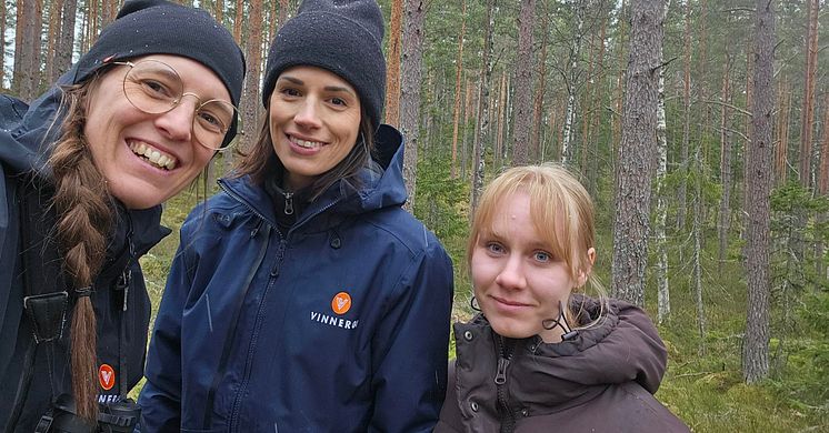 Från vänster: Sabina Andersen, Emma Sahlén och Ellen Lundin är gänget bakom MKBn från Vinnergi.