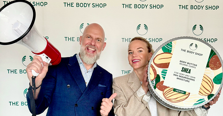 Mark Hermann, CEO, och Mille Christensen, General Manager Norge – tillsammans leder de The Body Shop in i en ny era av skandinavisk samverkan.