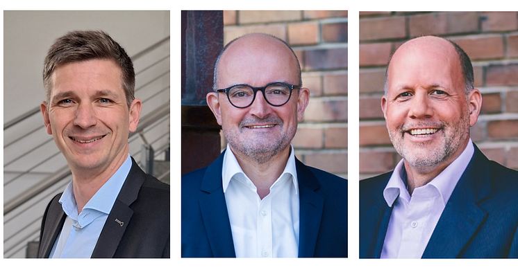 Jens Viefhues (l.) wird im November neuer technischer Geschäftsführer der Westfalen Weser Netz, Andreas Speith wechselt dann in die Holding. Stefan Freitag (r.) wurde als Geschäftsführer der Energieservice Westfalen Weser bestätigt.