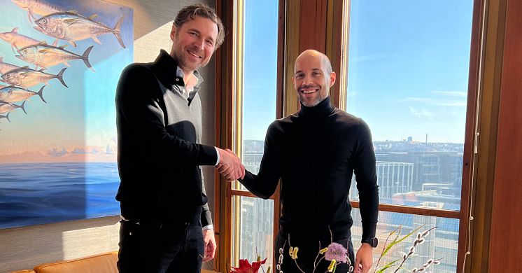 Mattias Engman, VD Adocka och Martin Weibull, VD Intelliplan