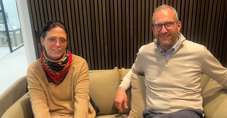 Vivi Nyseter-Østby, konsernsjef i Melbye og ny konserndirektør for Elektro og Grossistsalg, Anders Granheim