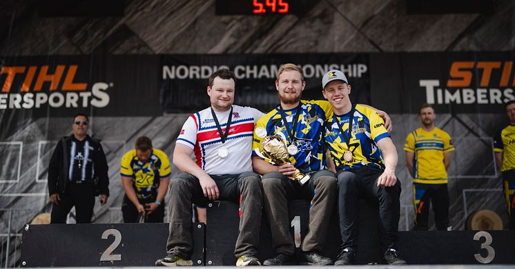 Kolme uutta mestaria kruunattiin jännittävässä Pohjoismaisessa TIMBERSPORTS®-huipentumassa