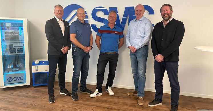 Från vänster: Servi Teknik - Fredrik Ståhl, Hans Gustafsson och Markus Thärning. SMC - Mikael Andersson och Marcus Mazetti