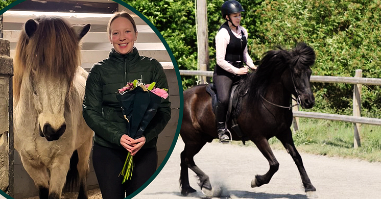 Isabella Rinaldo är Årets Hästvän 2025. Bild t.h. fotograf Tilda Tyrbo.