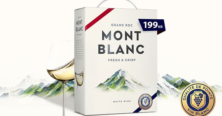 Nyhet! Mont Blanc vitt vin till ett svindlande pris 199kr