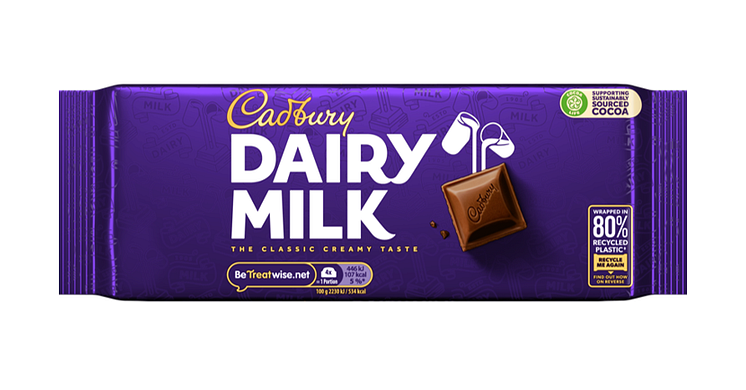 New Cadbury 80% Recycled Plastic Packaging