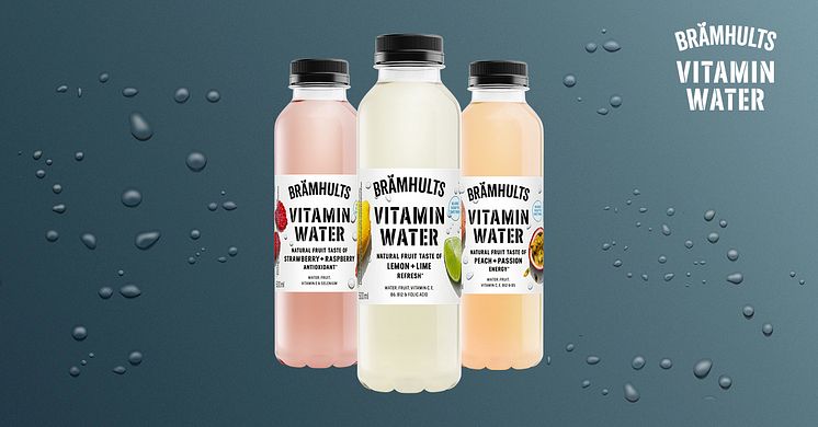Brämhults expanderar - lanserar Vitamin Water med smak från riktigt frukt, utan socker och sötningsmedel 