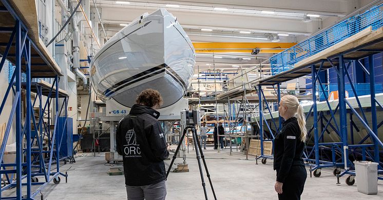 ORC rating systems käytti Leica RTC360 -laserkeilainta testatakseen Nautorin ClubSwan 43:n skannauksen, mallinnuksen ja mitta