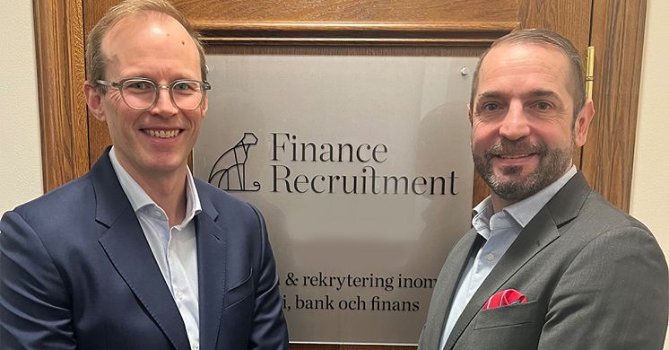 Finance Recruitments VD, Eoin Laird tillsammans med Managing Director för Göteborg, Stefan Begall. 