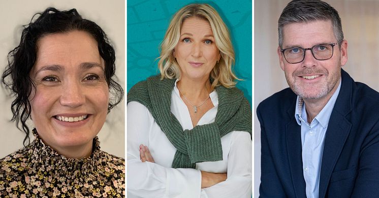 På bilden: Andrea Rodriguez, Studiefrämjandet; Annica Dahl, ABF; Fredrik Hedlund, Sensus