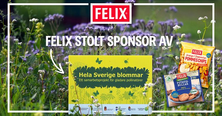 FELIX stolt sponsor av Hela Sverige blommar.