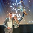 Skånes Djurparks Audun Danielsen och Sara Samuelsson tog emot priset och utmärkelsen för "Årets Upplevelse" på Visit Skånes gala på Amiralen i Malmö. 