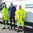 Heras medarbetare i Borlänge. Från vänster: Anders Pettersson, Niklas Grimstedt och Andreas Jonsson.