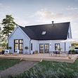 Vinkelhuset LB Start 171 kan erbjuda upp till sex sovrum. Huset kan köpas med inredd eller oinredd ovanvåning,
