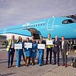 I går fejre﻿﻿﻿de vi sammen med Københavns Lufthavn, passagerer, partnere og besætning den allerførste flyvning fra København med vores splinternye A321neo, som reducerer CO2 udslip med 21%.