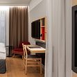 Photo: Henrik Schipper. The InterCity Hotel 2.0 integrates an innovative lighting concept from LTS, which was developed in collaboration with Matteo Thun. The aim is to create a cosy atmosphere that makes guests feel at home.