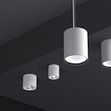 Image: LTS Licht & Leuchten GmbH. The Button family from left: Button Mini 200, Button Mini 100, Button Evo pendant luminaire, Button Evo surface-mounted version.