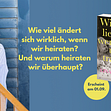 Links: Frau (Autorin Lina Mallon) steht vor einer blauen Holzwand. Rechts sieht man das Cover zum neuen Buch.