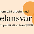 Spelansvar - en publikation från Sper
