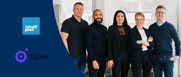 Intelliplans ledningsgrupp. Från vänster: Mattias Sandström, Martin Weibull, Nathalie Nydahl, Sofi Andersson, Erik Rosell