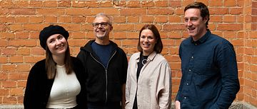 Från vänster: Miranda Raeder, Jan Lidström, Therese Östman och Brian Hoy. Foto: Mikael Rislund.