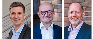 Jens Viefhues (l.) wird im November neuer technischer Geschäftsführer der Westfalen Weser Netz, Andreas Speith wechselt dann in die Holding. Stefan Freitag (r.) wurde als Geschäftsführer der Energieservice Westfalen Weser bestätigt.