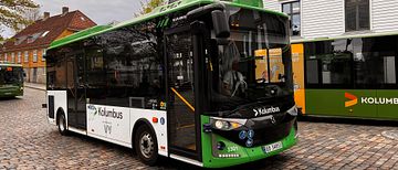 Autonom buss i Stavanger som teståktes under förstudien 