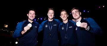 Mattias Falck, Kristian Karlsson, Anton Källberg och Truls Möregård - en del av det svenska pingisundret