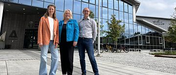 Från vänster: Johanna Blylod Verksamhetschef, Marita Björkman Forman Styrelseordförande och Henrik Bucht VD Piteå Science Park