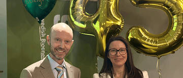Johnny Kjellström, näringspolitisk chef och Anna Törner, vd för Svebio. Foto: Jeanette Fogelmark