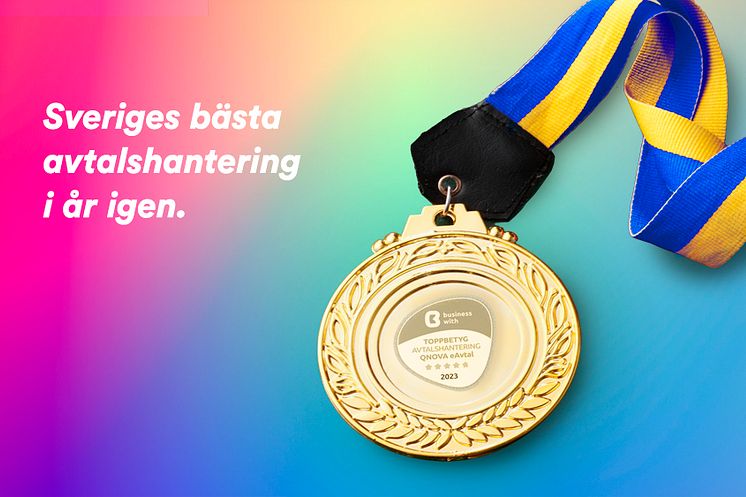 QNOVA tar hem priset som Sveriges bästa avtalshantering för andra året i rad.