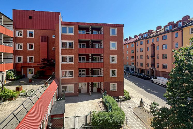 Fastigheten Vasen 3 i Vasastan, mot Kadettgatan.