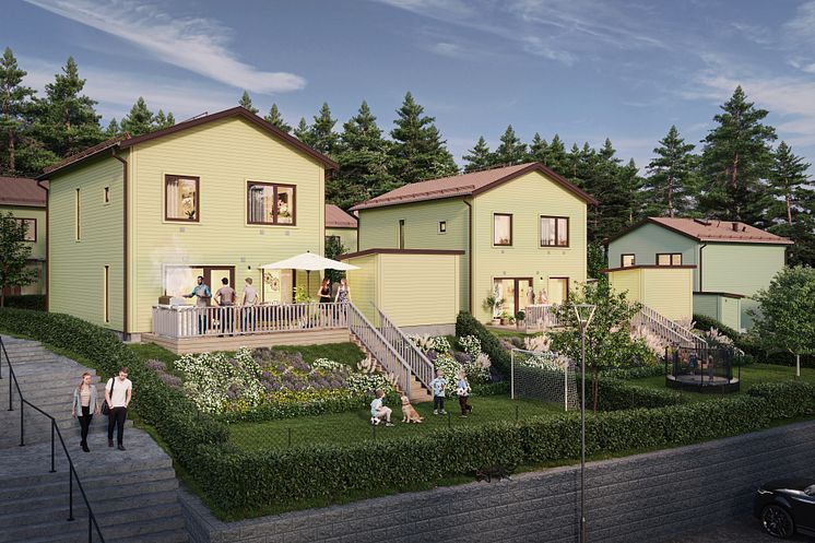 Sigrids kulle med terrasserade hus