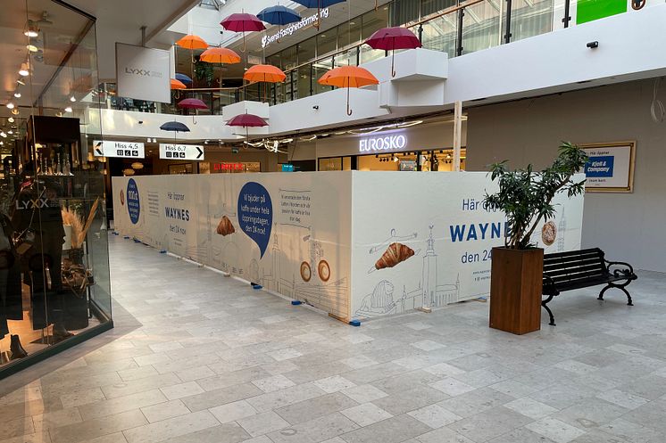 Waynes Coffee öppnar en ny mötesplats för besökarna i Mörby Centrum