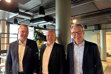 Fra venstre Arne Jebsen, Gunnar Glavin Nybø og Erik Tønnesen