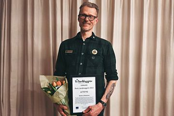 Stefan Johansson, krögare och hållbarhetsgeneral på Högbo Brukshotell. Vinnare av Årets Landsbyggare i kategorin Attityd 2023.