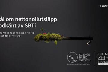 SBTi har godkänt Fagerhult Groups mål om nettonollutsläpp 