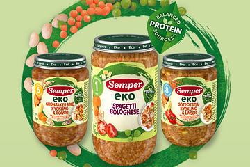 Mer protein från växtriket i EKO barnmat 